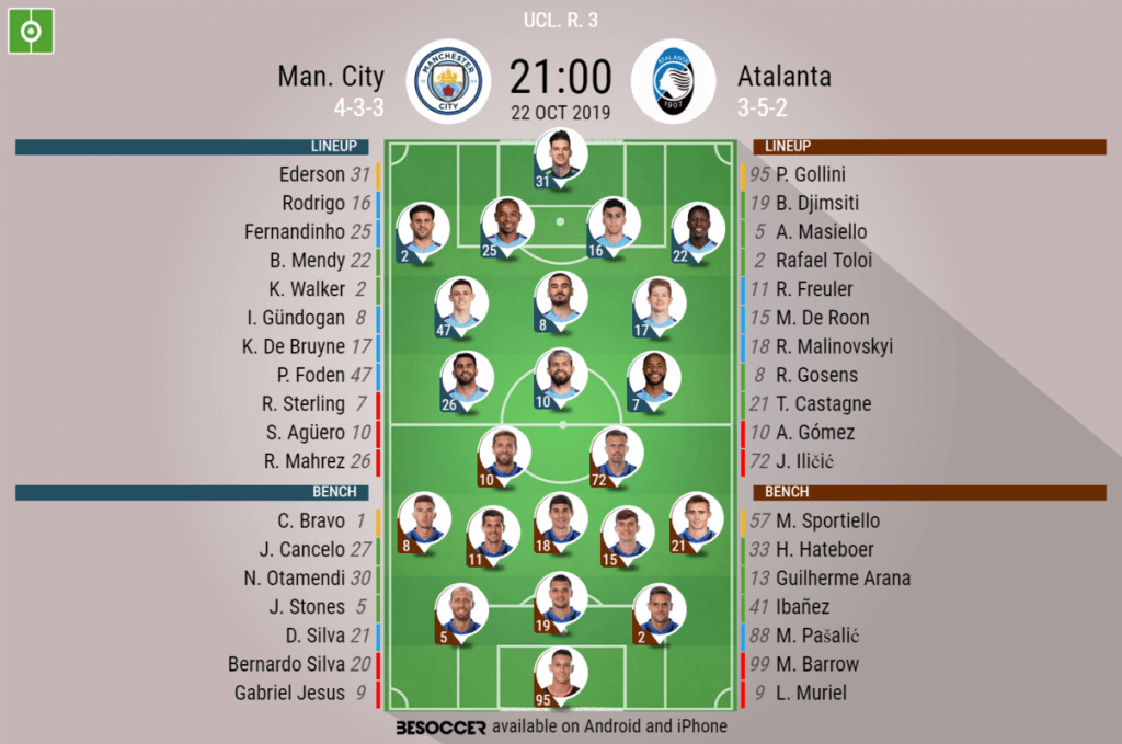 Man. City v Atalanta - as it happened