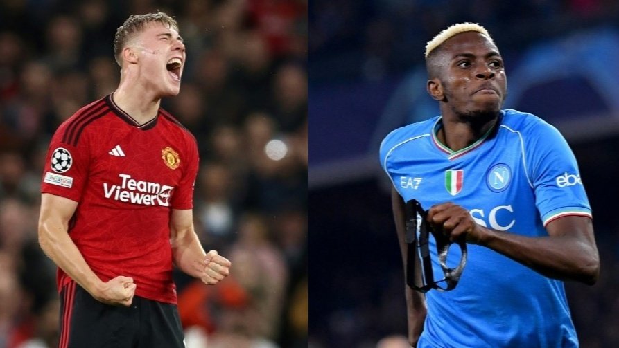 Man United could sacrifice Hojlund to bring Osimhen to Old Trafford. AFP