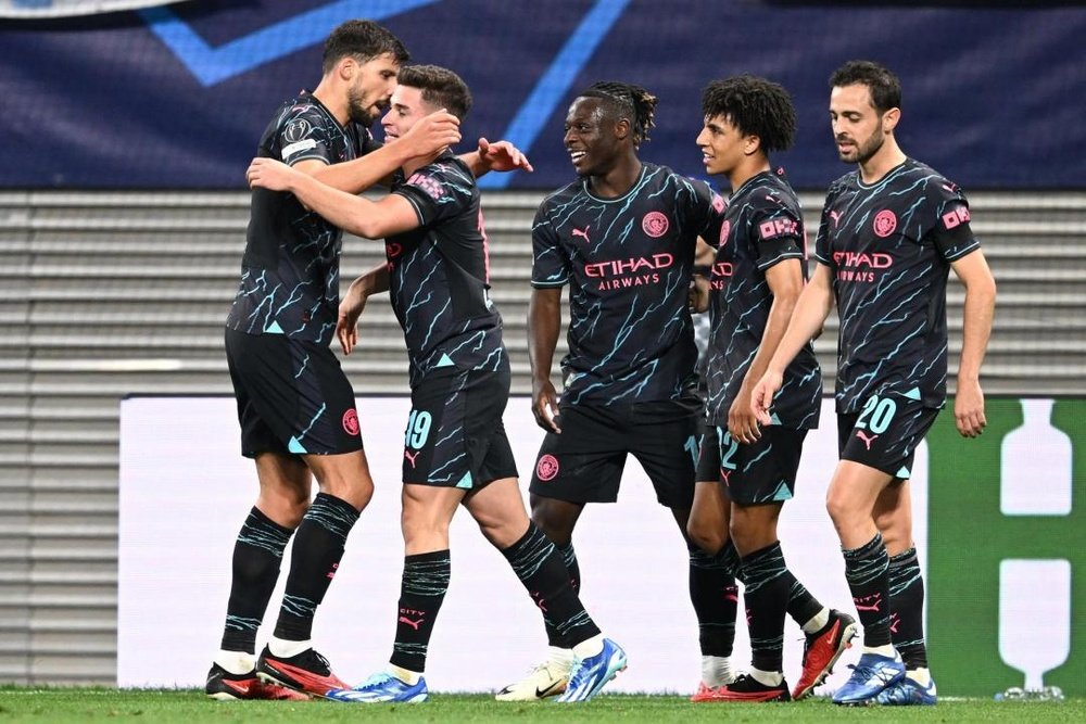 El Manchester City venció por 1-3 al RB Leipzig. EFE