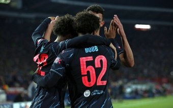 Manchester City completed a perfect Champions League group stage as 20-year-olds Micah Hamilton and Oscar Bobb scored their first goals for the club in a 3-2 win at Red Star Belgrade on Wednesday.