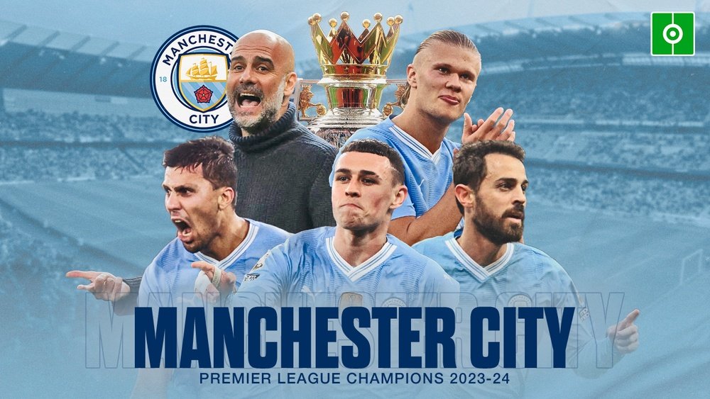 Manchester City are crowned 2023/24 Premier League champions. BeSoccer