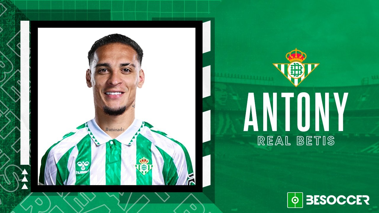 Antony will play for Real Betis on loan until June 2025. BeSoccer