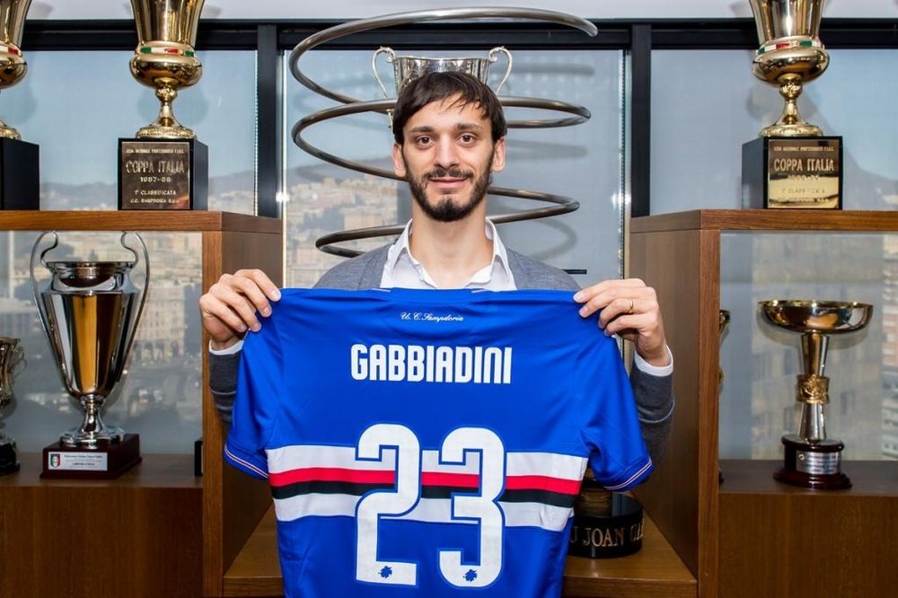 Gabbiadini, primer positivo en coronavirus en la Serie A. Twitter/Sampdoria