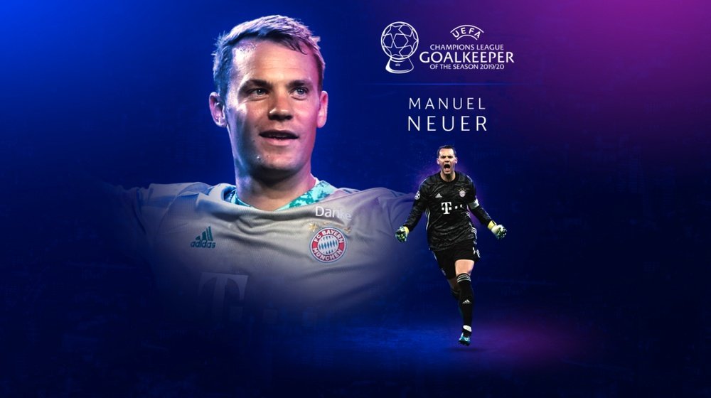 Manuel Neuer wins 19-20 best goalkeeper. UEFA