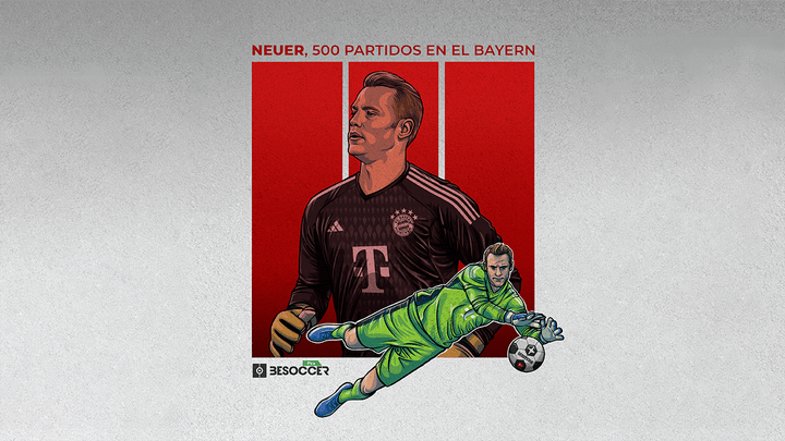 Neuer llega a 500 en el Bayern y ya es el 10º con más partidos en un mismo club