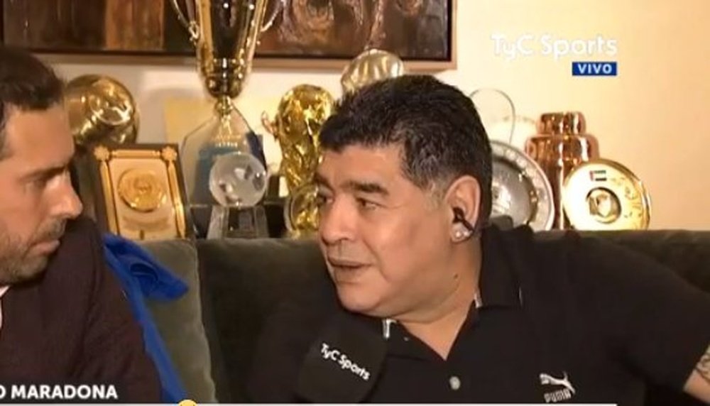 Maradona, en una entrevista con TyCSports. Twitter