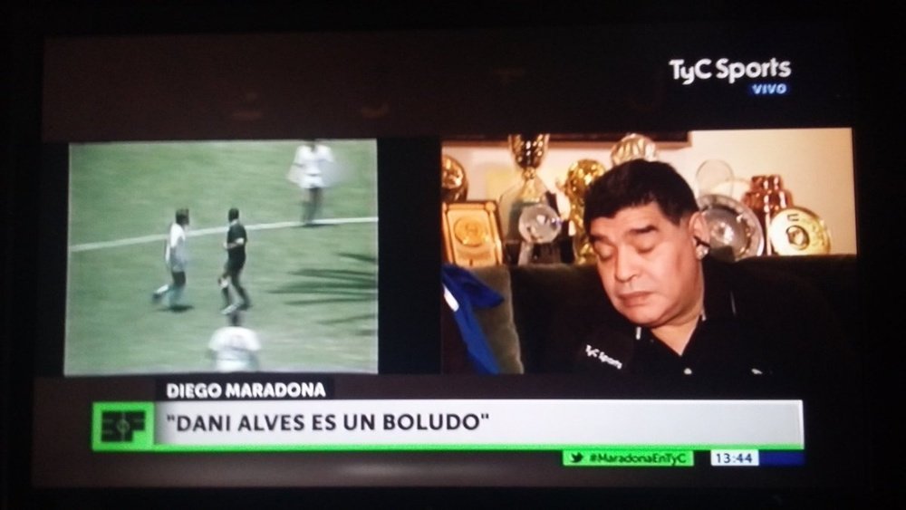 Maradona no calló. Twitter