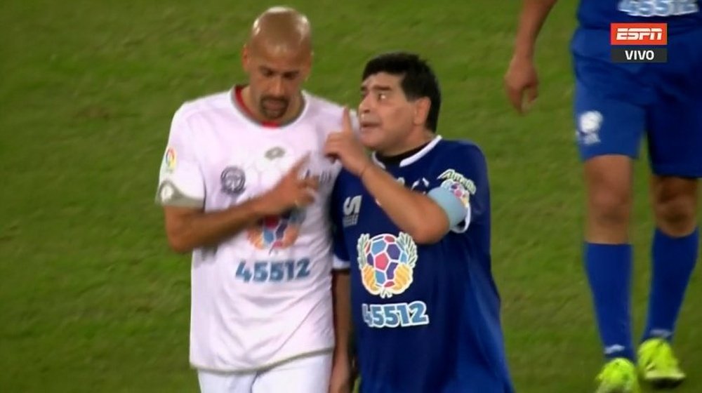 Diego Maradona y Juan Sebastián Verón volvieron a estar a la gresca. ESPN