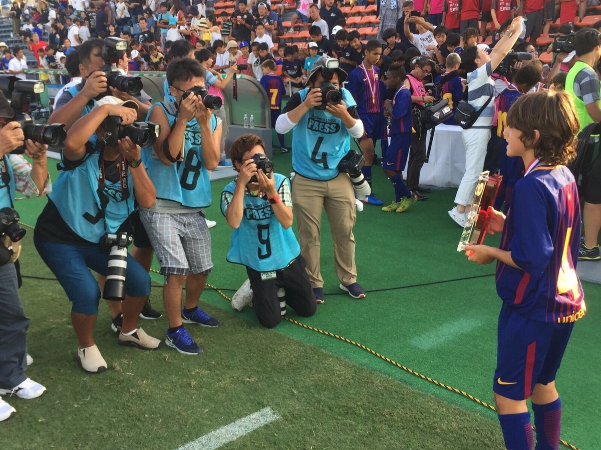 Marc Bombardó llegó con seis años a La Masia. Twitter/FCBMasia