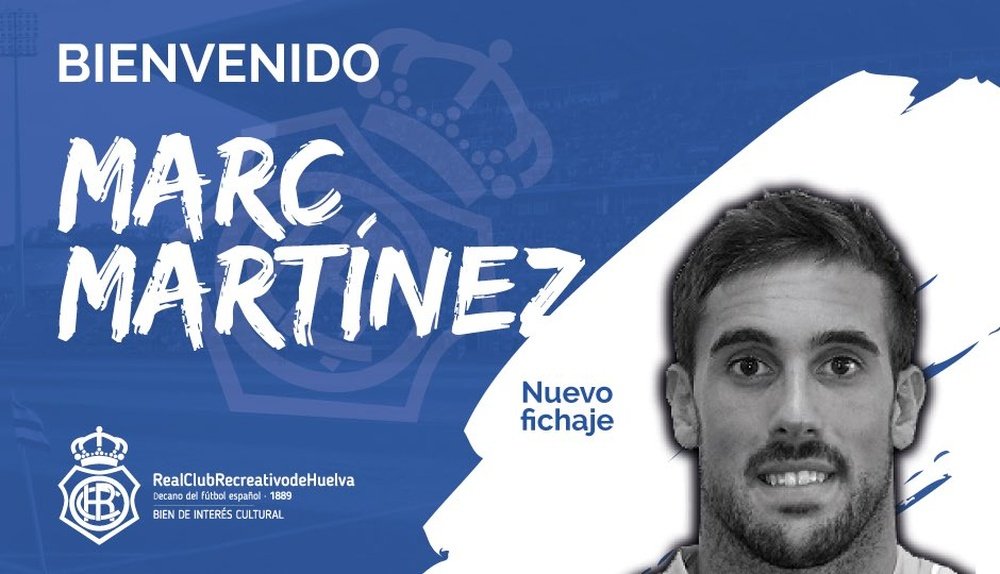 Marc Martínez, nuevo jugador del Recreativo. RecreOficial
