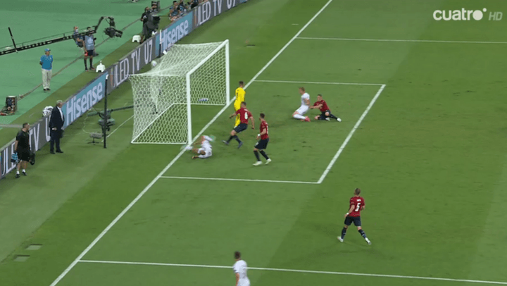 Maehle's exquisite cross volleyed home by Dolberg to make it 0-2