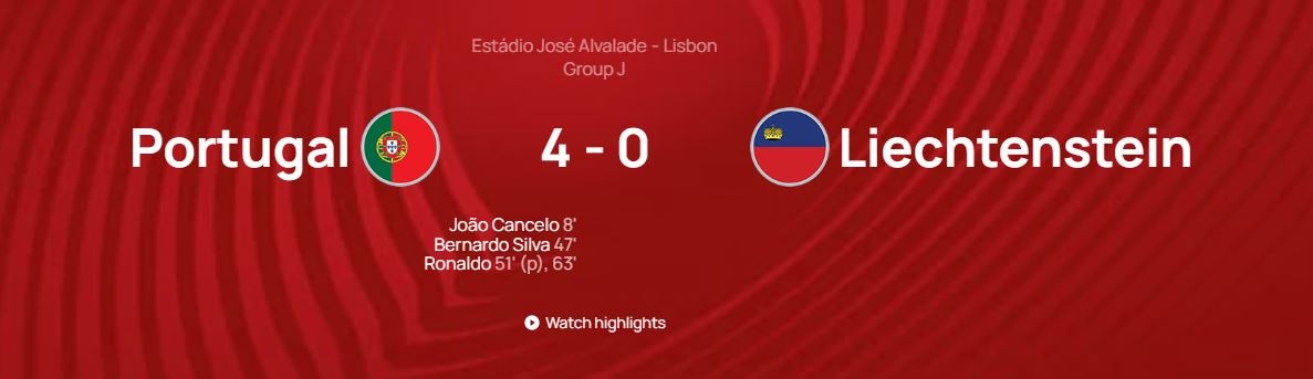 Portugal Liechtenstein Cristiano Cancelo