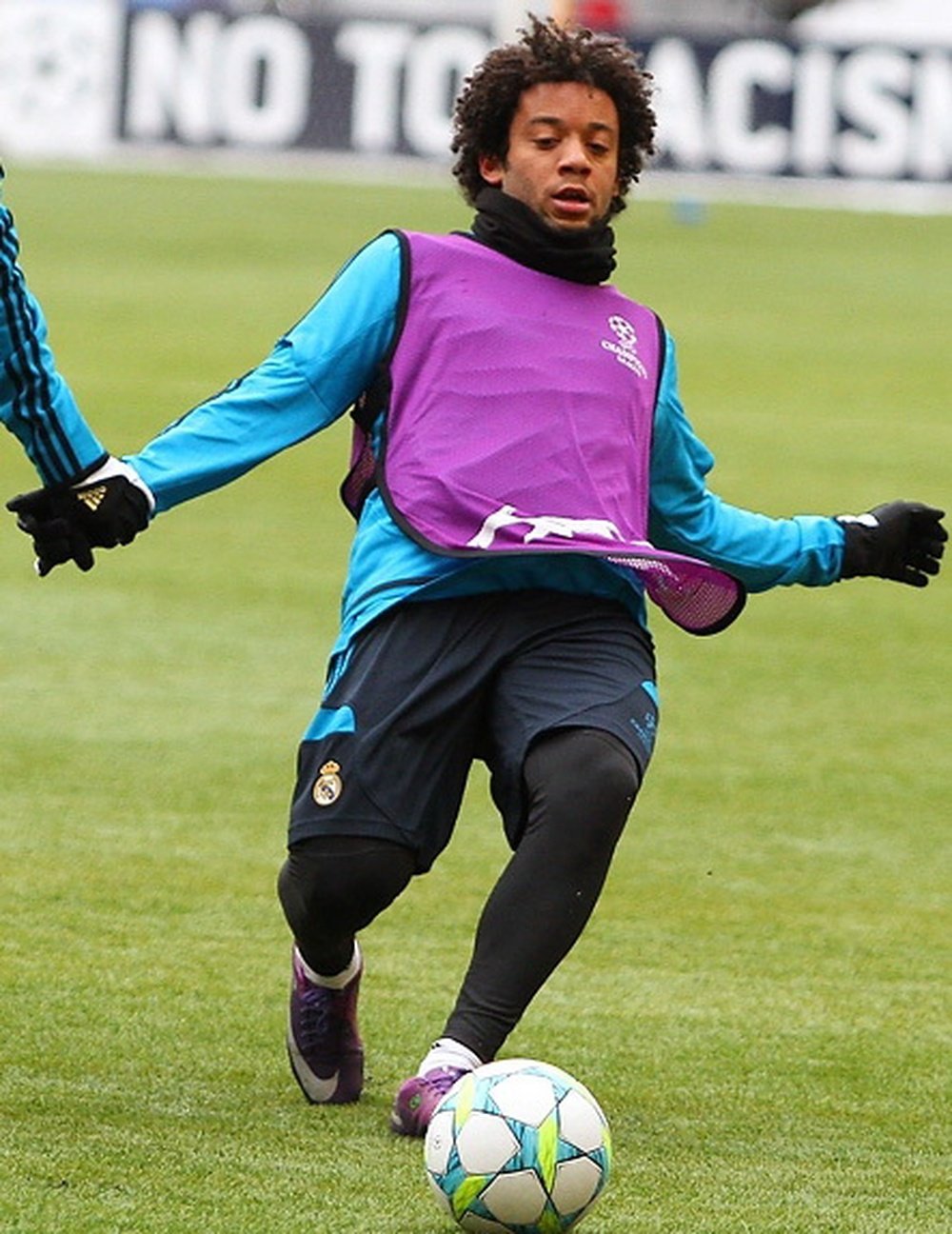 Marcelo, en un entrenamiento del Real Madrid. Vladimir Mayorov (Wiki)