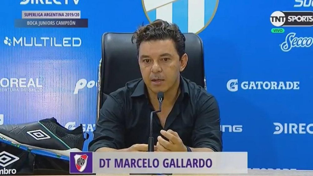 Gallardo criticó la actuación arbitral. Captura/TNTSportsLA
