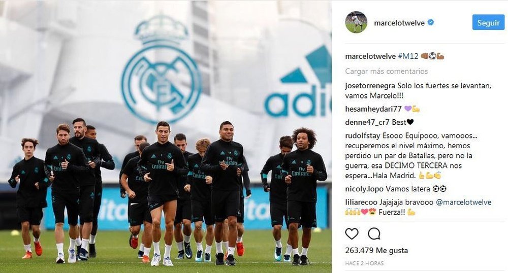 Marcelo recibió una dura crítica en su publicación. Instagram/MarceloTwelve