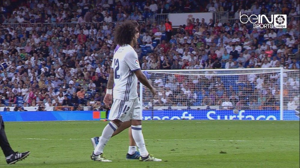 Marcelo leaving the pitch during the last game. beIN