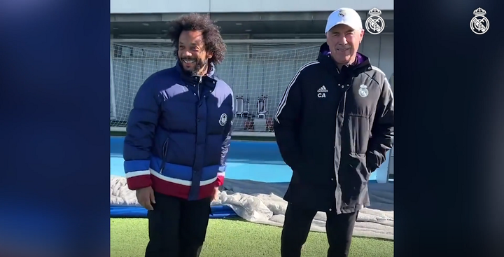 VIDEO: Marcelo visits Real Madrid's training