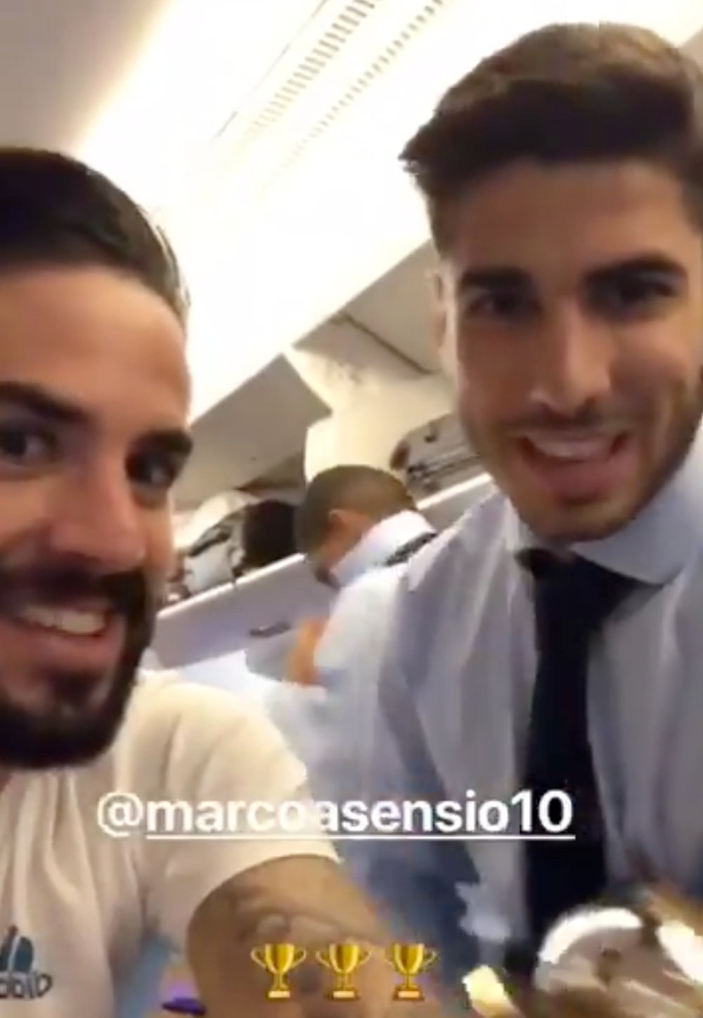 Isco y Asensio, celebrando el Mundial de Clubes. Instagram/Isco