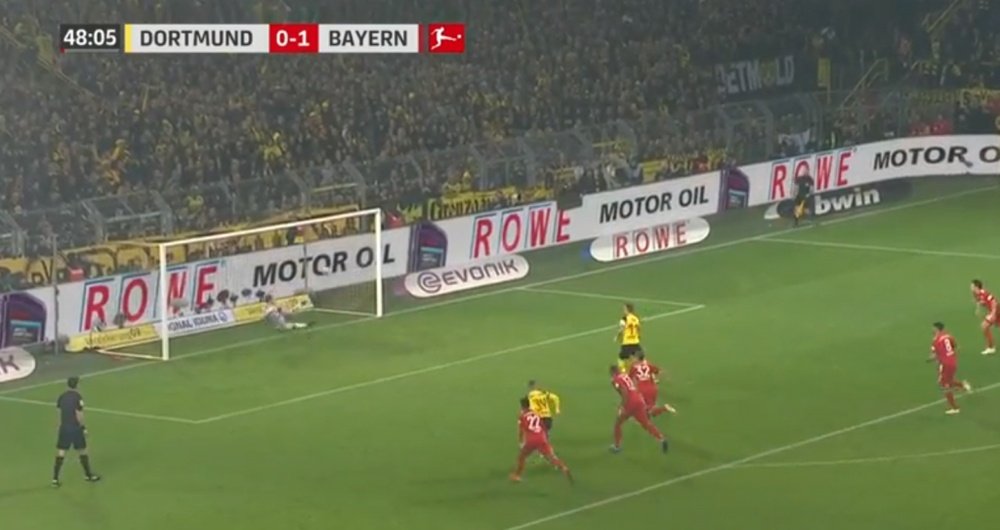 Marco Reus scored a penalty against Bayern Munich. Caputra/BTSport