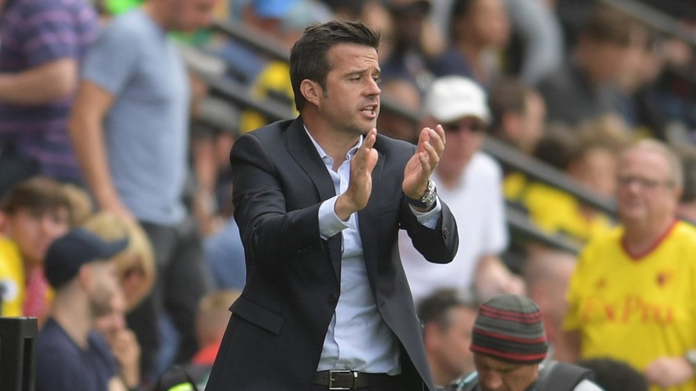 Silva was unhappy with Zeegelaar's 'harsh' red card against Burnley. Twitter/WatfordFC