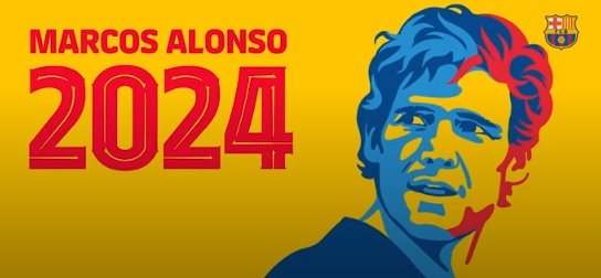 Marcos Alonso, Barcelona player until 2024. DUGOUT