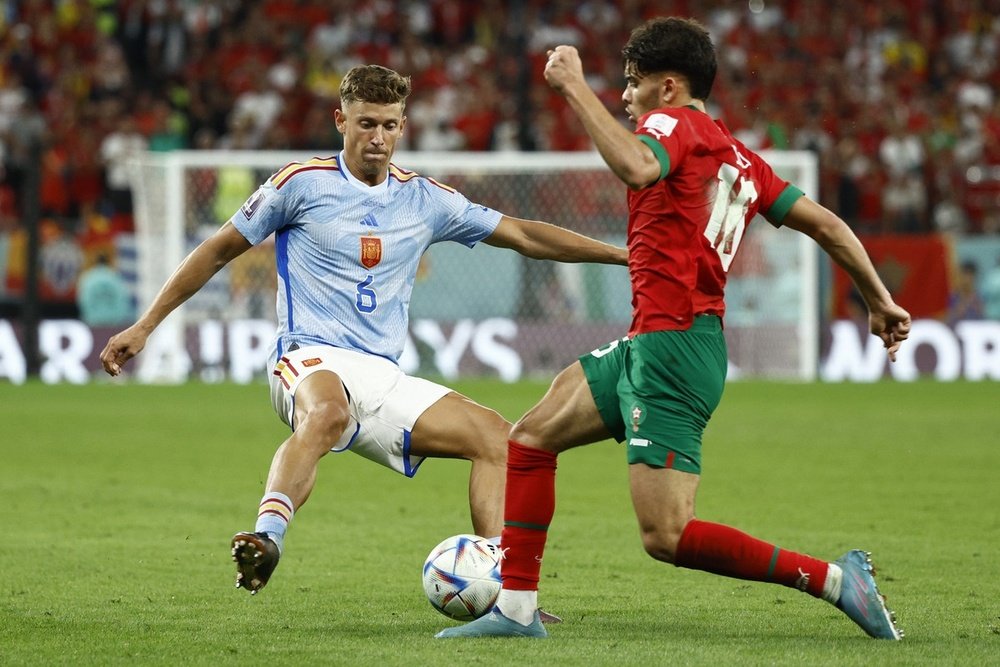 Marcos Llorente no estuvo especialmente acertado contra Marruecos. EFE