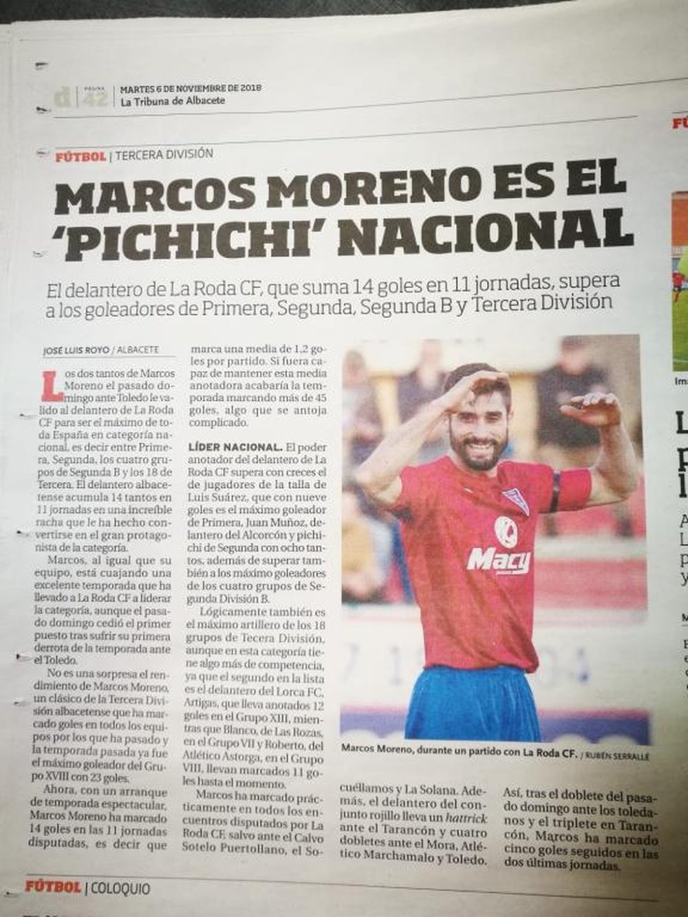 Héroe del fútbol español.