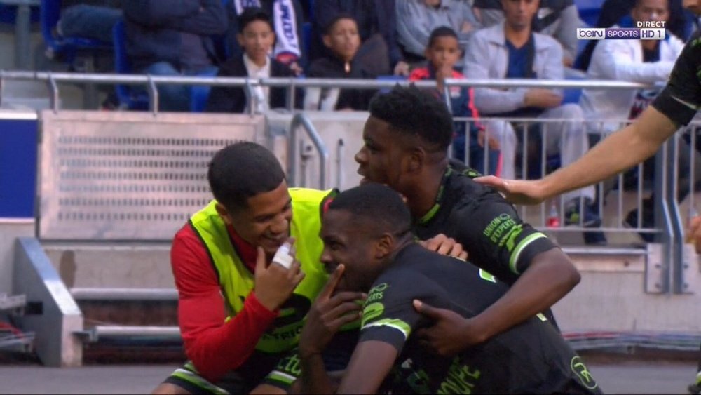 L'EAG a égalisé par Marcus Thuram. Twitter/beINSports