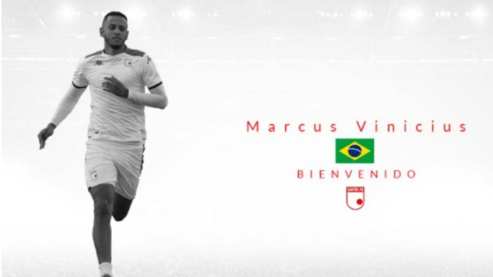 Marcus Vinicius Felicio, nuevo jugador de Independiente Santa Fe. Captura/IndependienteSantaFe