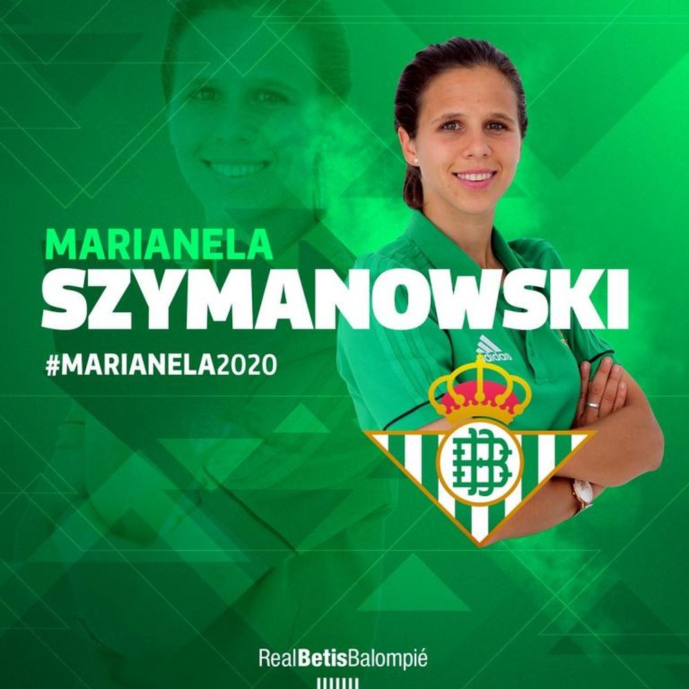 Marianela Szymanowski, nueva jugadora del Betis Femenino. Twitter/RealBetisFem