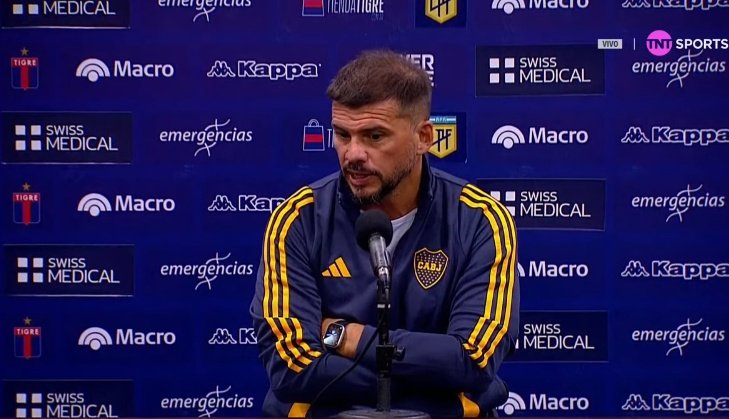 Mariano Herrón, el interino de Boca Juniors. Captura/TNT Sports