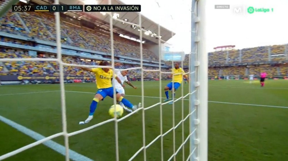 Un an et demi plus tard, Mariano retrouve le chemin des filets. Capture/MovistarLaLiga