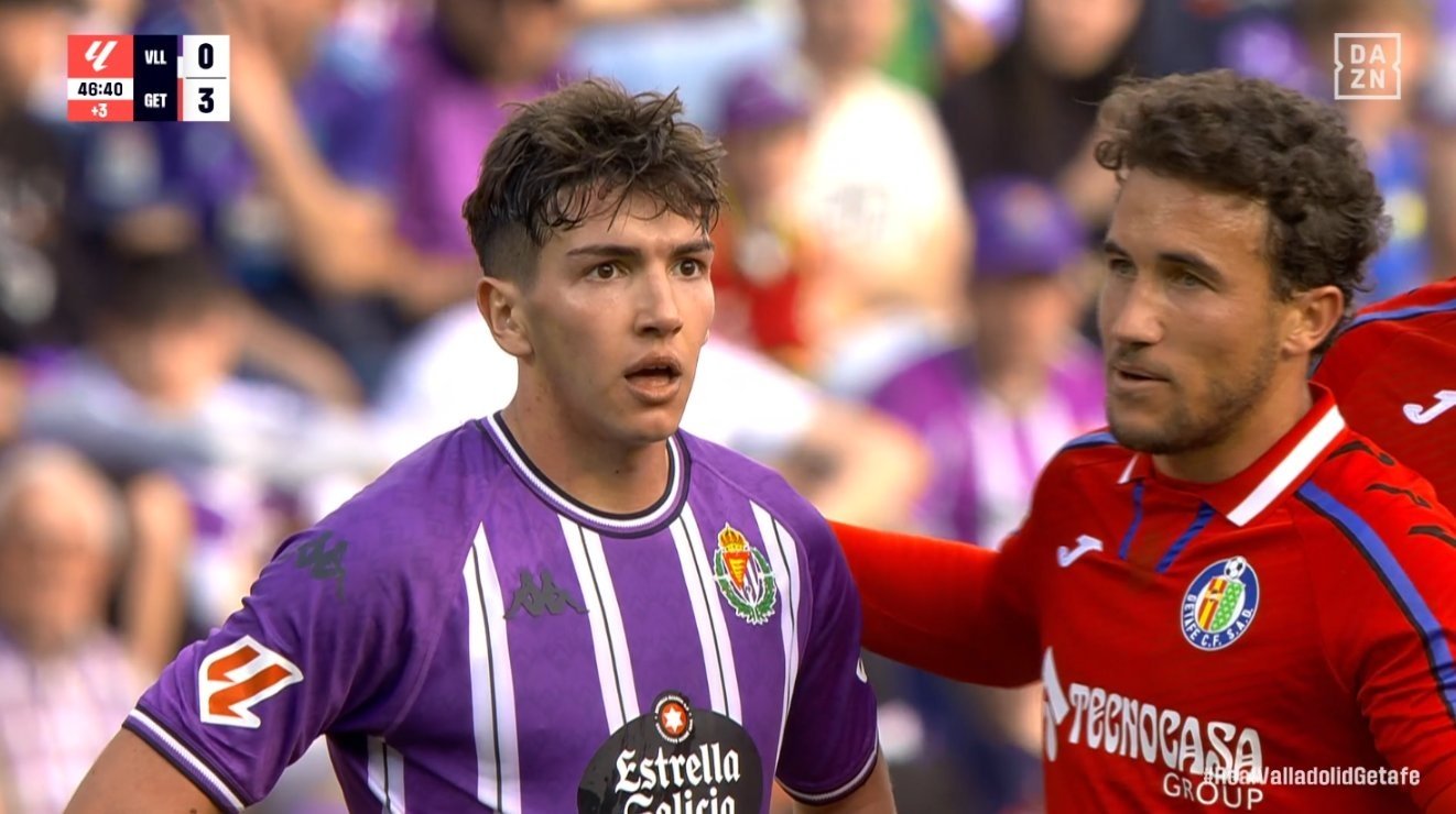 Mario Martín, el más expulsado de las cinco grandes ligas. Captura/DAZN