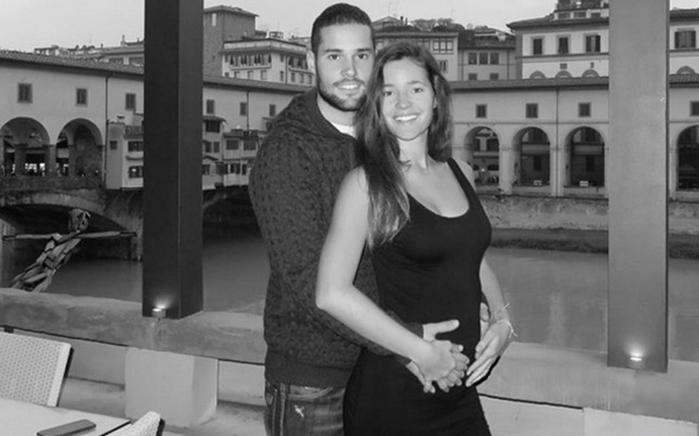 Mario Suárez junto a su pareja, Malena Costa, que anunció su embarazo en las redes sociales. Instagram
