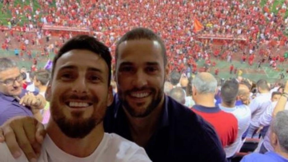 Aduriz y Mario Suárez celebraron el ascenso del Mallorca. Instagram/mariosuarez4