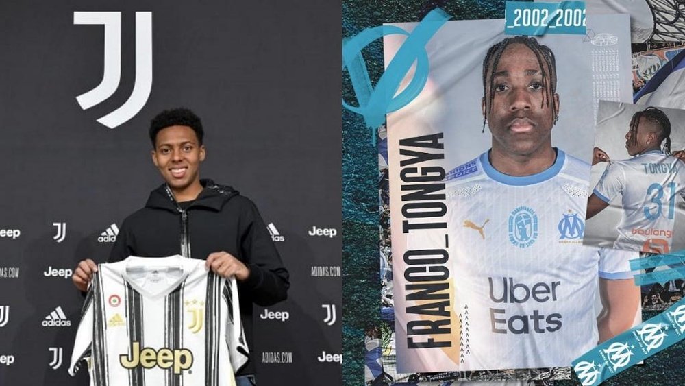 Cambio de cromos de máximo nivel. Twitter/JuventusFCYouth-Twitter/OM_Officiel