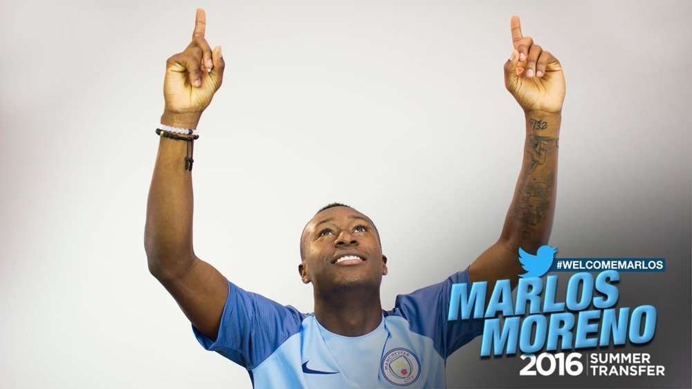 Marlos Moreno, nouveau joueur du Manchester City. MCFC