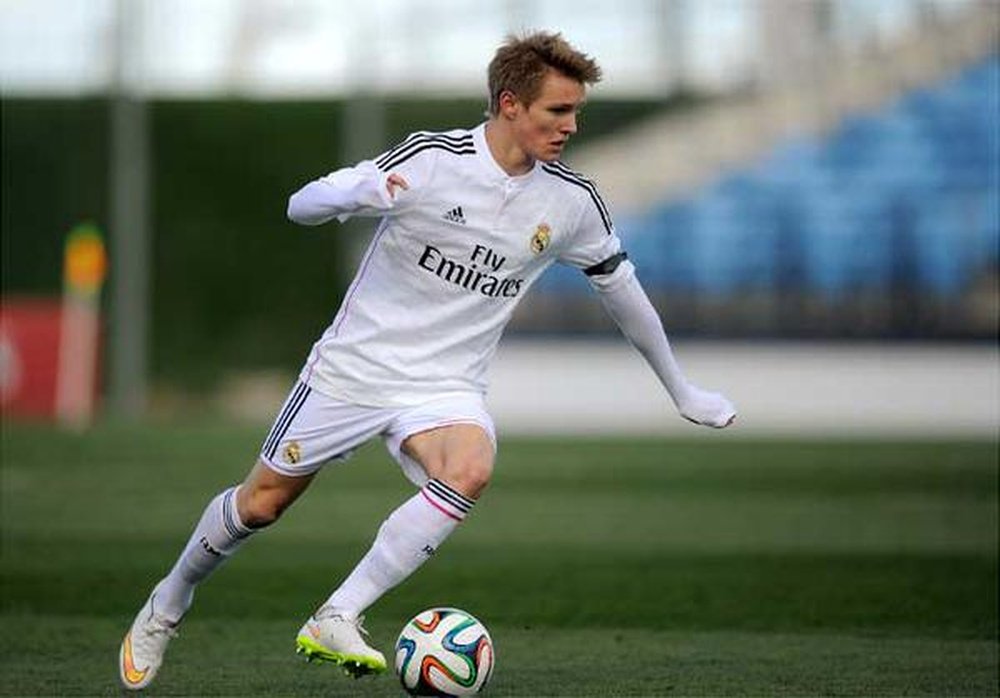 Martin Odegaard, con el Real Madrid. Twitter