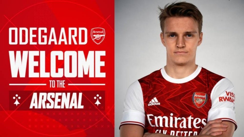 Martin Odegaard has completed his move to Arsenal. Twitter/Arsenal
