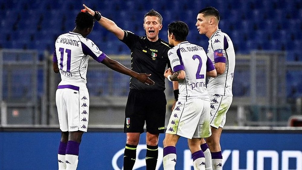 Martínez Quarta ha perdido su sitio en la Fiorentina. AFP