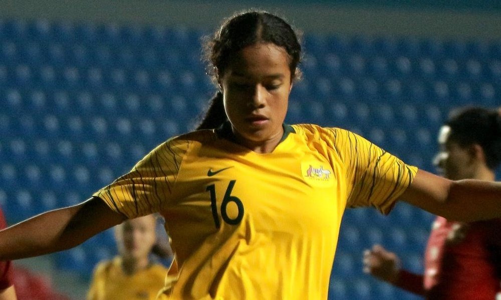 Mary Fowler replaced Sam Kerr to make her international debut at age 15. AFF