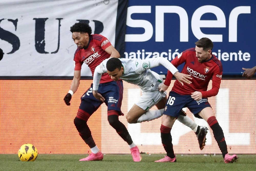 Osasuna se llevó los 3 puntos. EFE/Jesús Diges