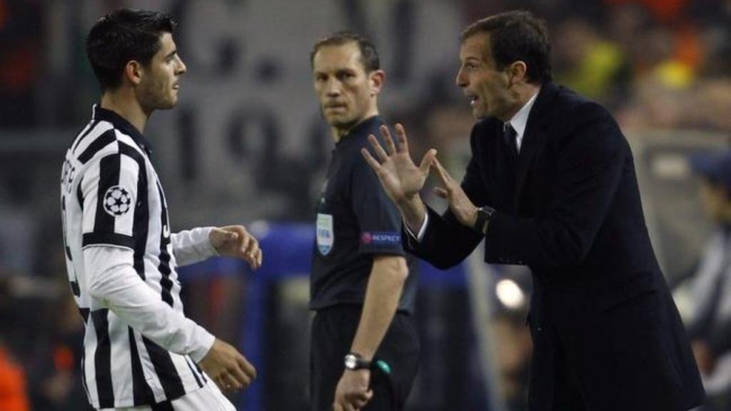 Allegri wants to keep Morata on loan. EFE/AFP