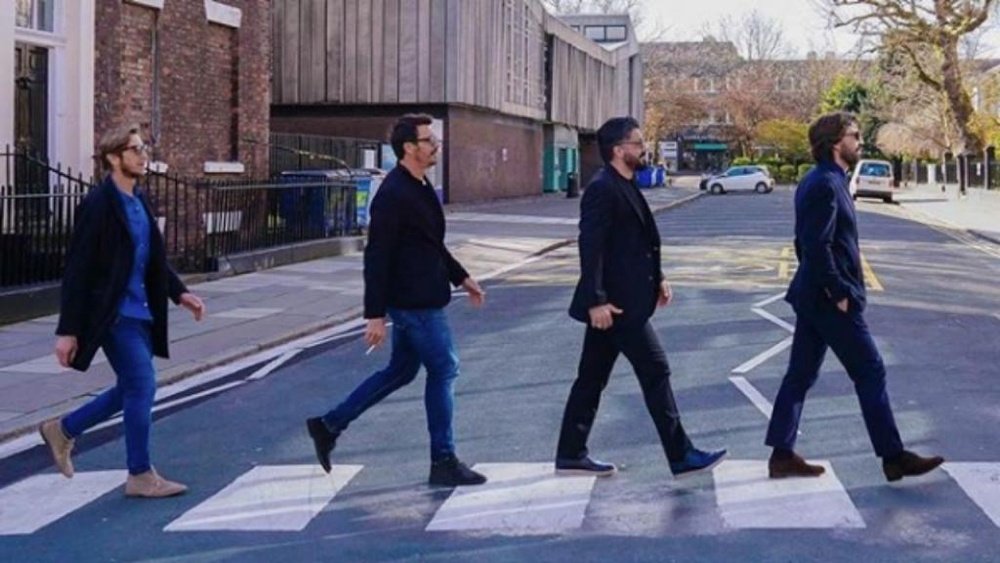 Los Beatles de Milán se hicieron virales. Instagram/massimoambrosini
