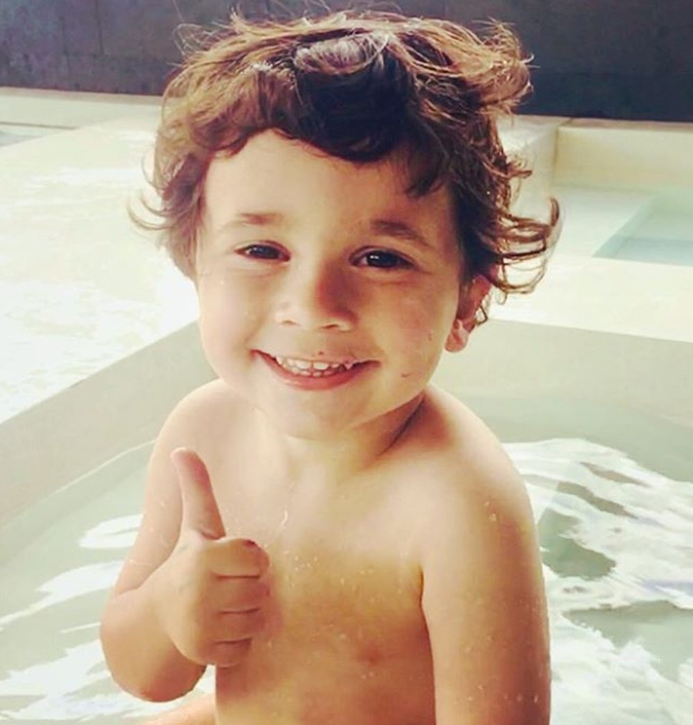 Antonella publicó esta fotografía de Mateo. Instagram