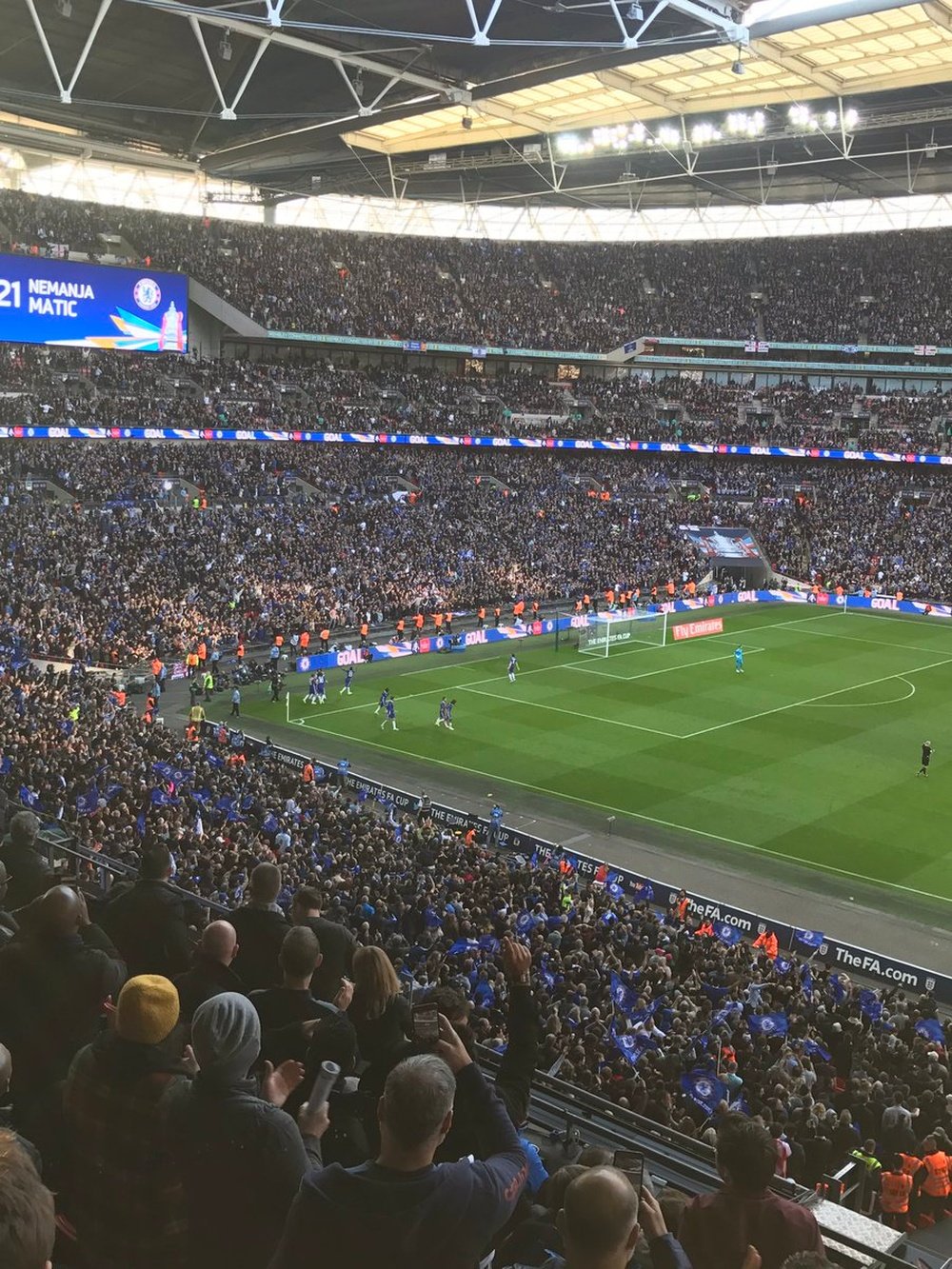 Matic's incredible strike to send Chelsea into the FA Cup final. Twitter