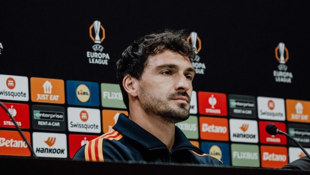 Hummels in conferenza stampa. ASRoma