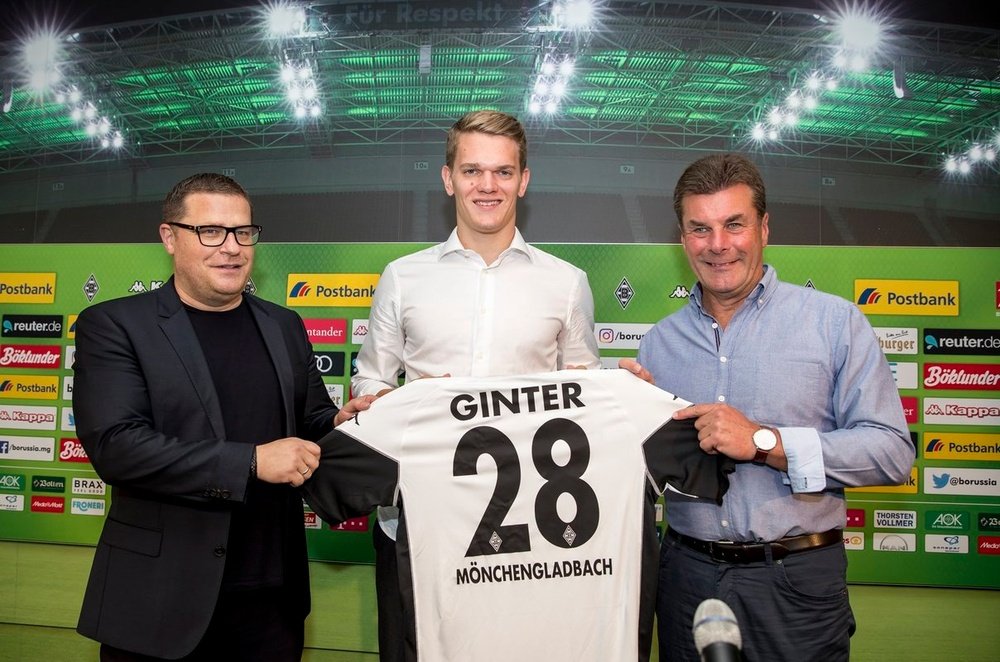 Ginter firmó con el 'Gladbach hasta 2021 por 17 millones más tres por bonus. BorussiaMönchengladbach