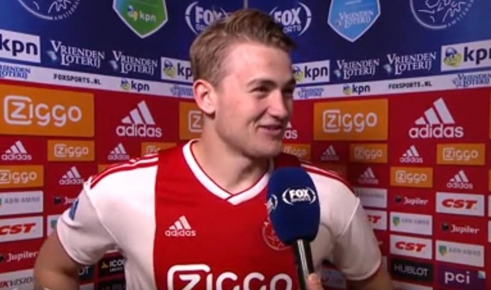 De Ligt gave an interview on his future at, or away from, Ajax. Screenshot/FOXSports