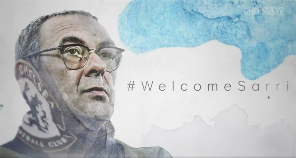 Maurizio Sarri has been officially announced as Chelsea's new manager. Twitter/ChelseaFC